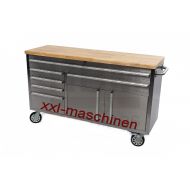 drehen-fraesen-bohren.de Edelstahl Werkstattwagen mit 6 Schubladen + 2 Schranktüren 152 x 48,5 x 70 cm