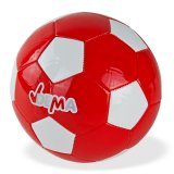 drehen-fraesen-bohren.de Kunstleder Fußball Ball Kicker Dema rot weiß Standardgröße 5 Ø 21cm